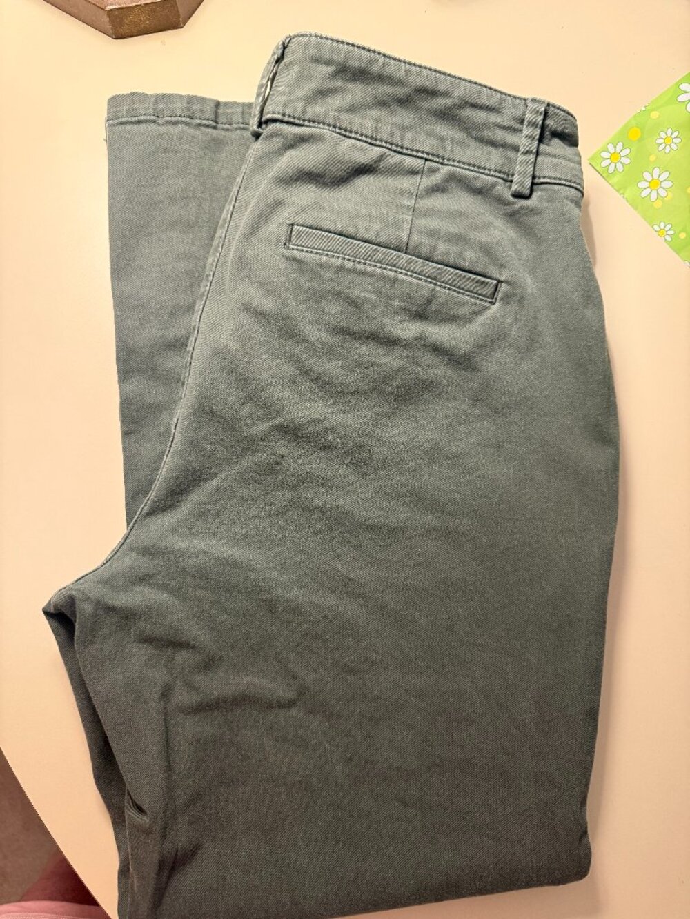 LOFT Women’s Gray-Green Slim Ankle Pants Size 14